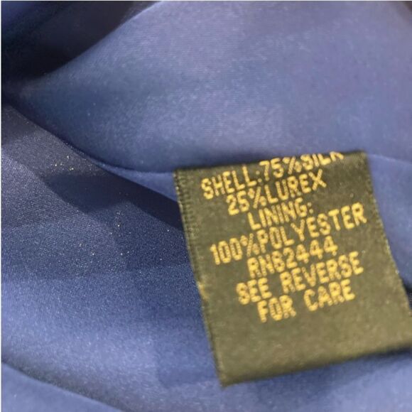 Nicole Miller Silk Sheer Metallic Aztec Cleopatra Multicolor Goddess Maxi Size 6 - Picture 9 of 14